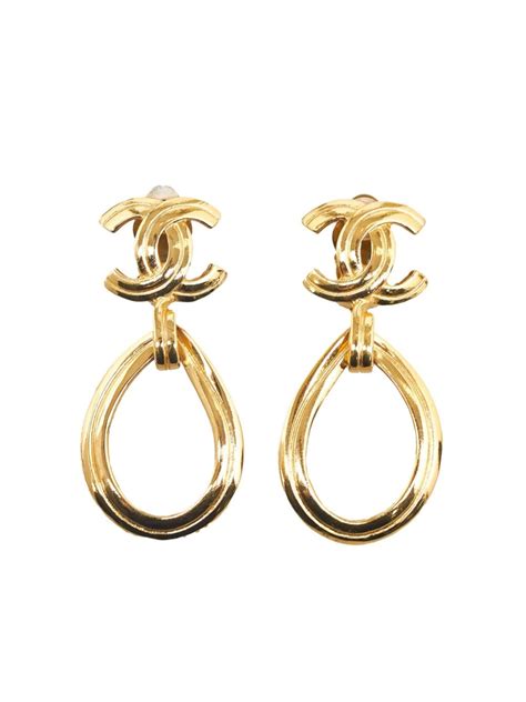 chanel drop earrings|pre owned Chanel earrings.